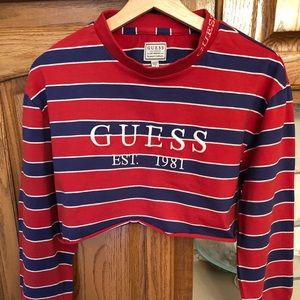 Guess long sleeve crop t-shirt